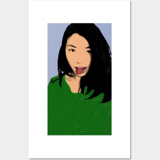 FUNNY GIRL - GREEN Posters and Art